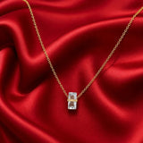 The 'Sloane' Floating Baguette Pendant