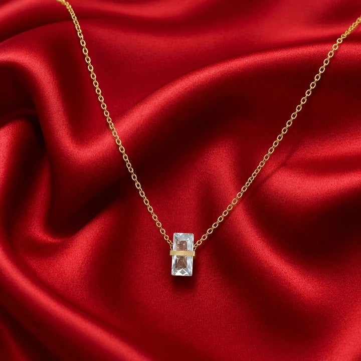 The 'Sloane' Floating Baguette Pendant