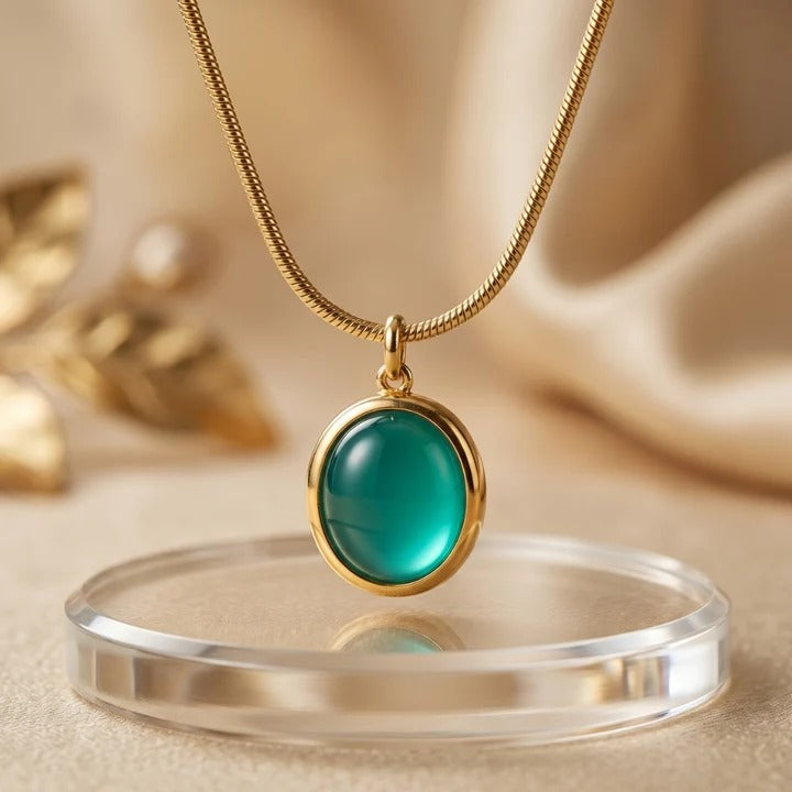 Minimalist Gold Snake Chain Pendant Necklace