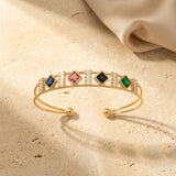 The Art Deco Multi-Stone Cuff Bracelet