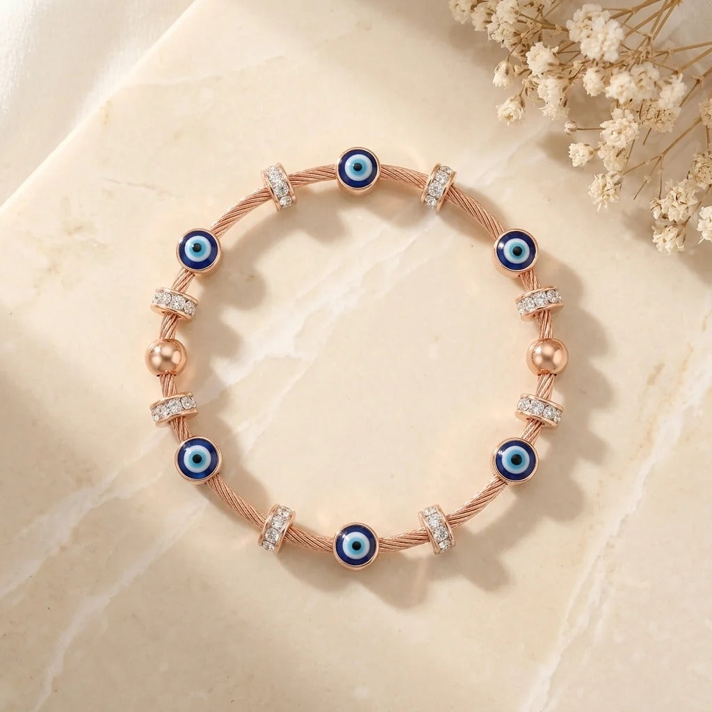 L’Aura 18K Rose Gold Cable Protection Bracelet