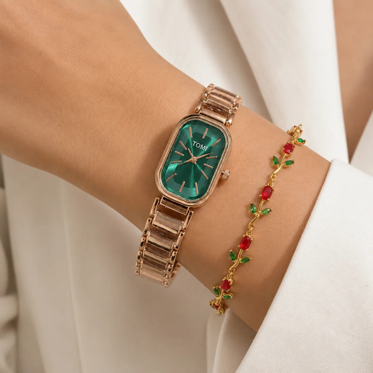 The Ruby Green Bloom Tulip Duo