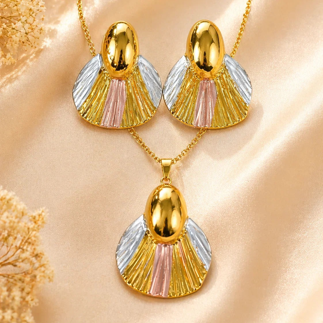 Anti-Tarnish Mixed Metal Jewelry Set