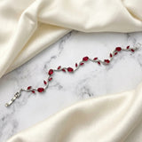 The Crimson Tulip Silver Vine Bracelet