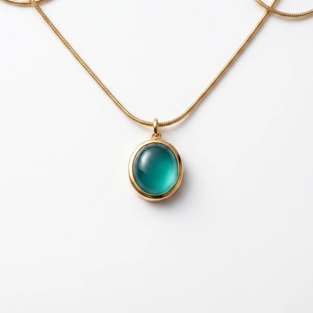 Minimalist Gold Snake Chain Pendant Necklace