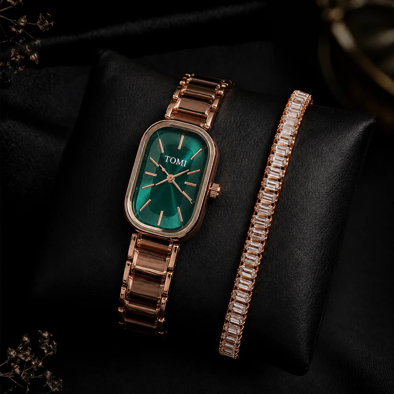 The Green Luxe Rose Gold Oval Duo