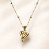The Luminous Mirror Heart Chain Necklace