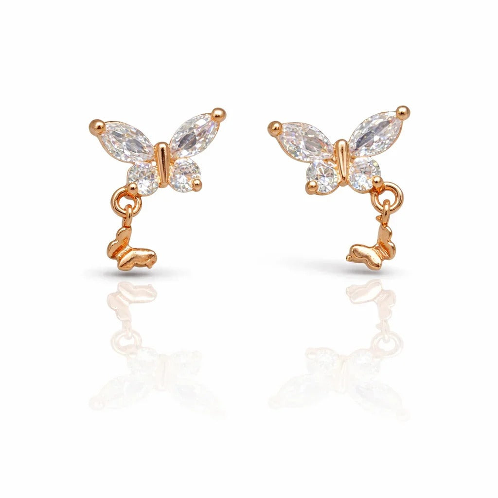 The Ethereal Twin Butterfly Crystal Drops