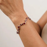 The Crimson Tulip Silver Vine Bracelet