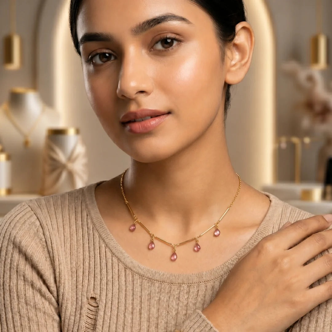 Blush Drop Elegance Chain