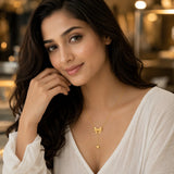 L’Amour 18K Gold Ribbon Heart Chain