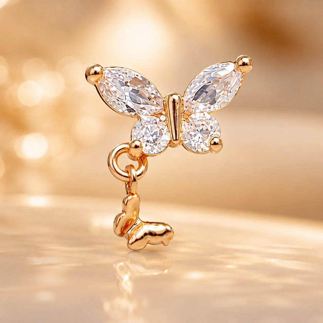 The Ethereal Twin Butterfly Crystal Drops