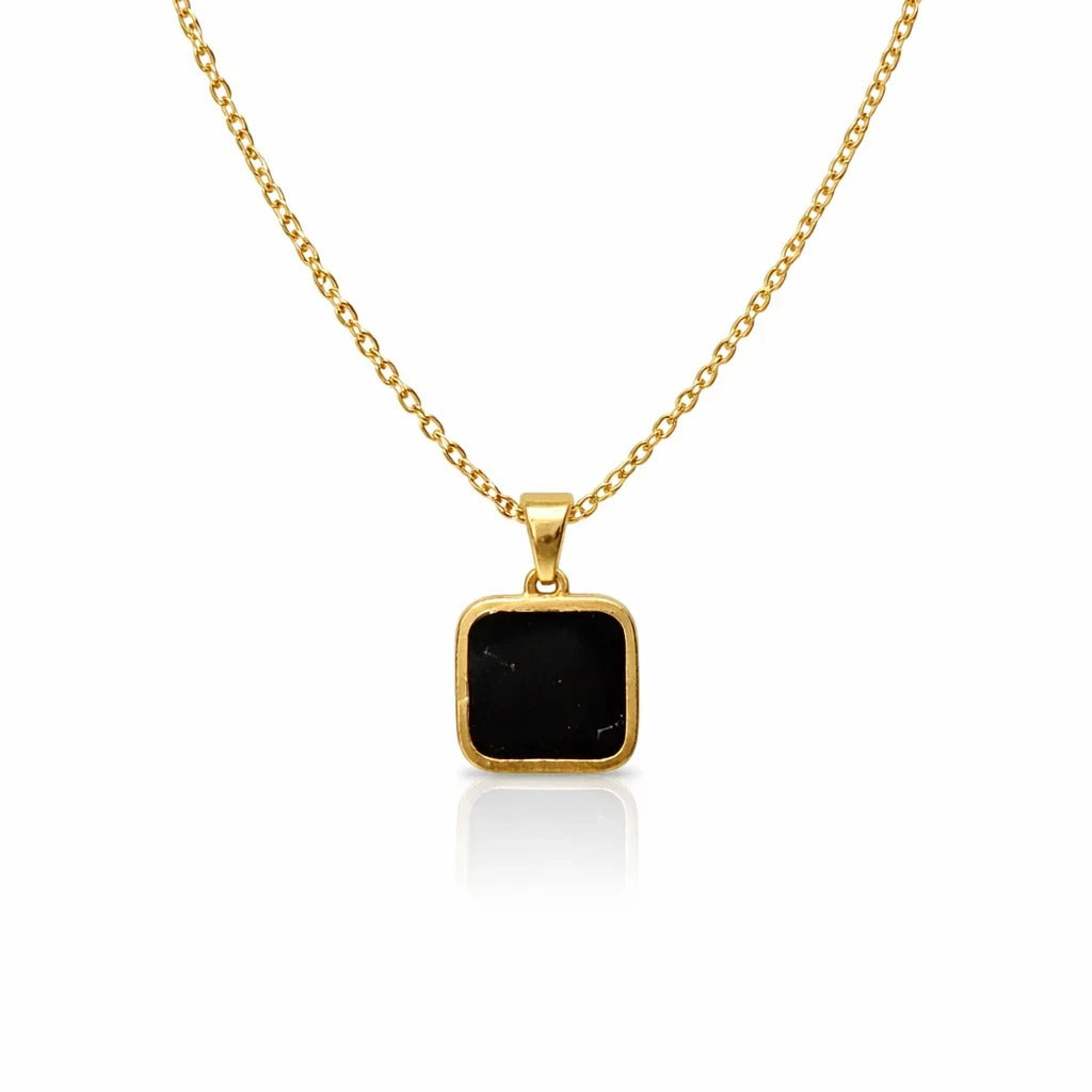 The Midnight Noir Square Pendant Chain