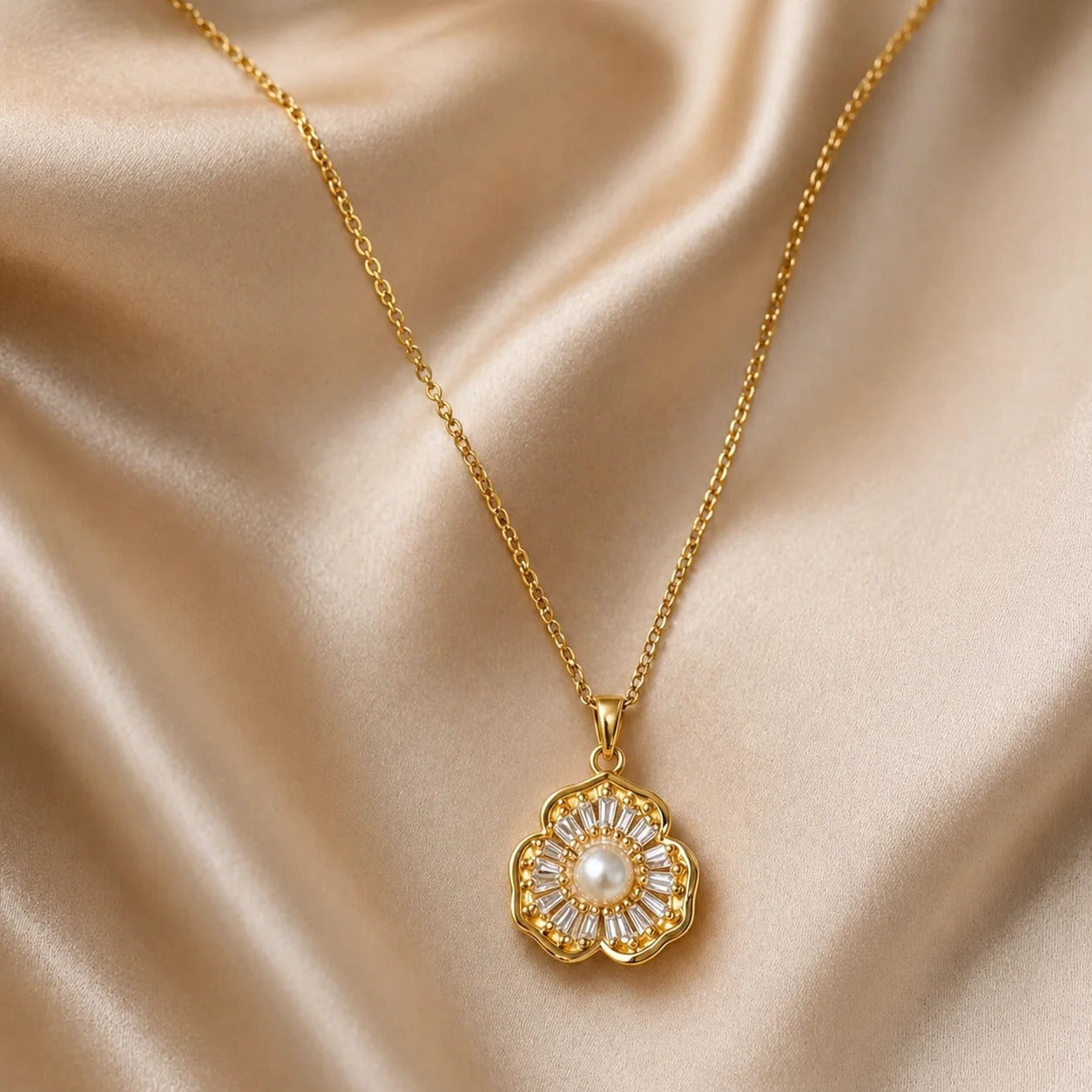 The Radiant Blossom Pearl Chain