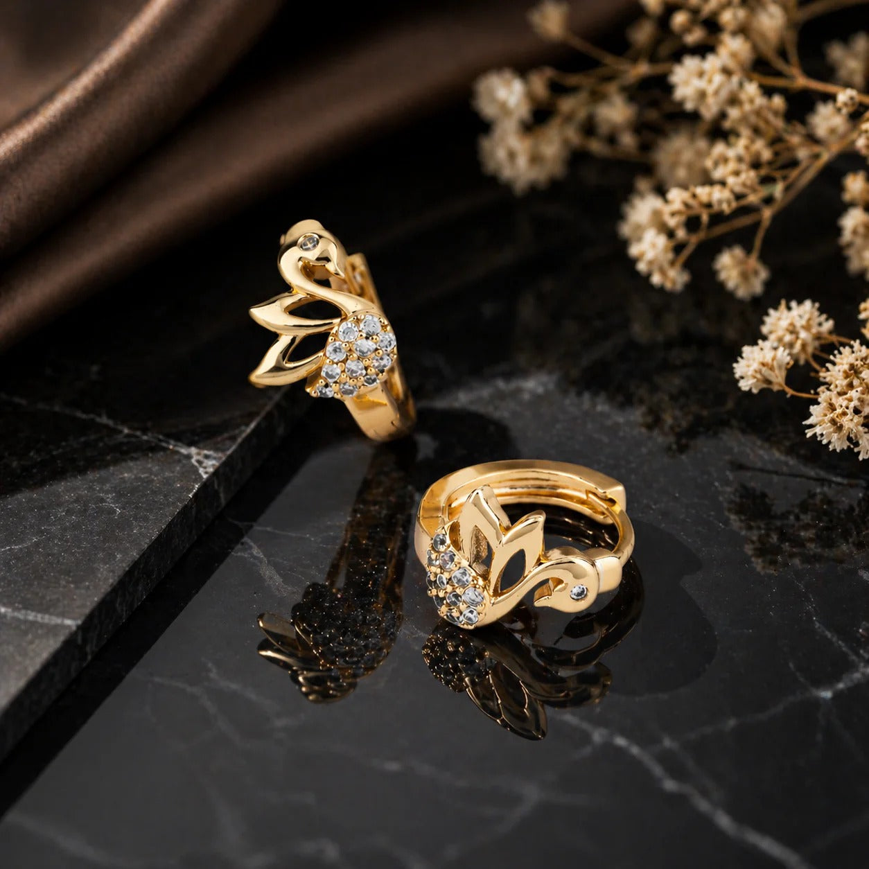 Swan Lake Crystal Mini Hoop Earrings