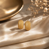 The 'Mila' Beaded Half-Hoop Earring