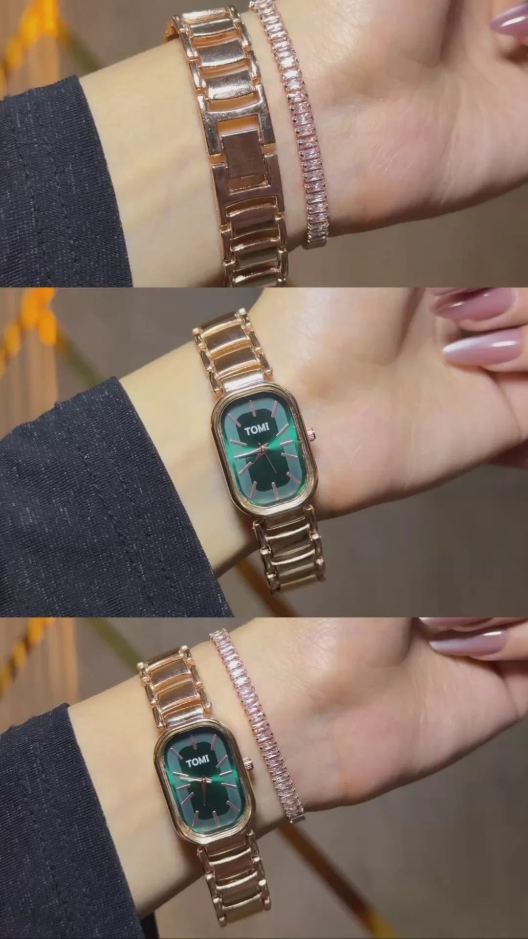 The Green Luxe Rose Gold Oval Duo