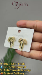 The 'Juliette' Lace Bow Earrings