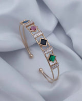 The Art Deco Multi-Stone Cuff Bracelet